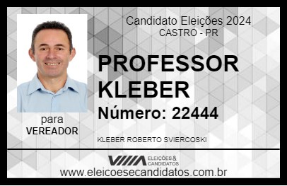 Candidato PROFESSOR KLEBER 2024 - CASTRO - Eleições