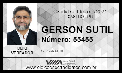 Candidato GERSON SUTIL 2024 - CASTRO - Eleições