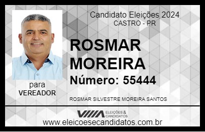 Candidato ROSMAR MOREIRA 2024 - CASTRO - Eleições