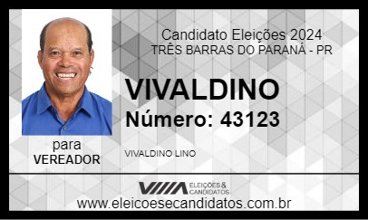 Candidato VIVALDINO 2024 - TRÊS BARRAS DO PARANÁ - Eleições