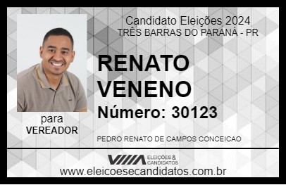 Candidato RENATO VENENO 2024 - TRÊS BARRAS DO PARANÁ - Eleições