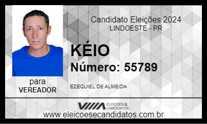 Candidato KÉIO 2024 - LINDOESTE - Eleições