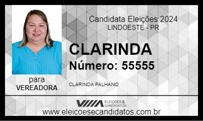 Candidato CLARINDA 2024 - LINDOESTE - Eleições