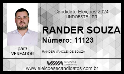 Candidato RANDER SOUZA 2024 - LINDOESTE - Eleições