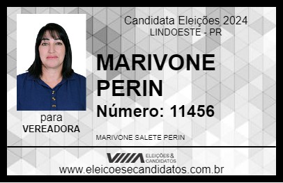 Candidato MARIVONE PERIN 2024 - LINDOESTE - Eleições