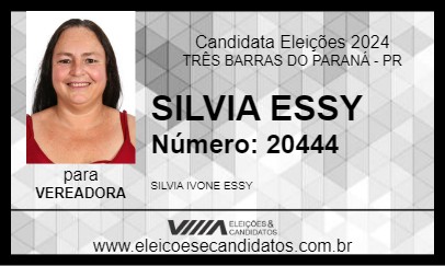 Candidato SILVIA ESSY 2024 - TRÊS BARRAS DO PARANÁ - Eleições