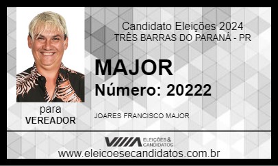 Candidato MAJOR 2024 - TRÊS BARRAS DO PARANÁ - Eleições