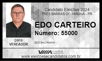 Candidato EDO CARTEIRO 2024 - TRÊS BARRAS DO PARANÁ - Eleições