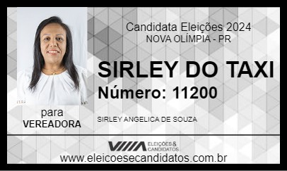 Candidato SIRLEY DO TAXI 2024 - NOVA OLÍMPIA - Eleições