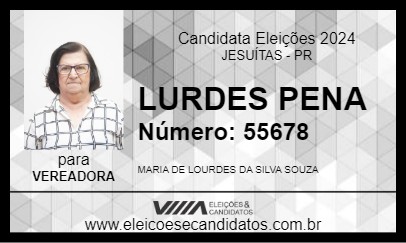 Candidato LURDES PENA 2024 - JESUÍTAS - Eleições