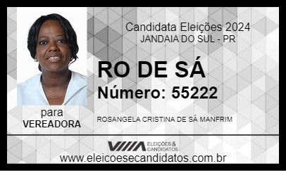 Candidato RO DE SÁ 2024 - JANDAIA DO SUL - Eleições