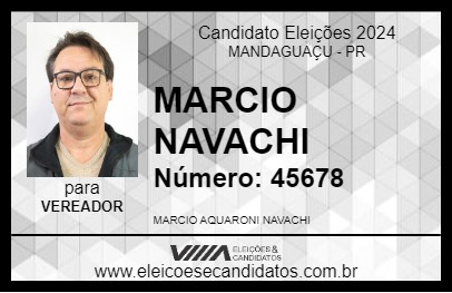 Candidato MARCIO NAVACHI 2024 - MANDAGUAÇU - Eleições