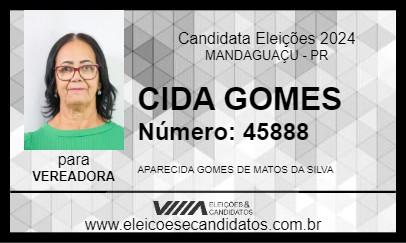 Candidato CIDA GOMES 2024 - MANDAGUAÇU - Eleições