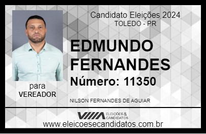 Candidato EDMUNDO FERNANDES 2024 - TOLEDO - Eleições