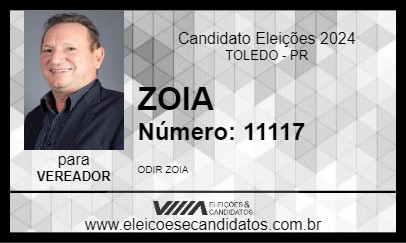 Candidato ZOIA 2024 - TOLEDO - Eleições