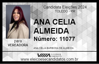 Candidato ANA CELIA ALMEIDA 2024 - TOLEDO - Eleições