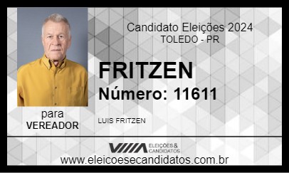 Candidato FRITZEN 2024 - TOLEDO - Eleições