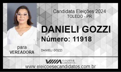 Candidato DANIELI GOZZI 2024 - TOLEDO - Eleições