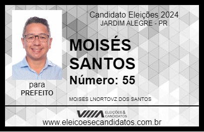 Candidato MOISÉS SANTOS 2024 - JARDIM ALEGRE - Eleições