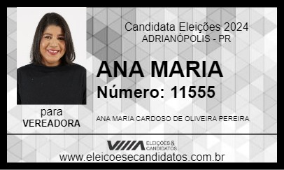 Candidato ANA MARIA 2024 - ADRIANÓPOLIS - Eleições