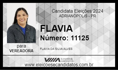 Candidato FLAVIA 2024 - ADRIANÓPOLIS - Eleições