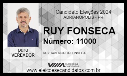 Candidato RUY FONSECA 2024 - ADRIANÓPOLIS - Eleições