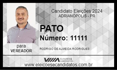 Candidato PATO 2024 - ADRIANÓPOLIS - Eleições