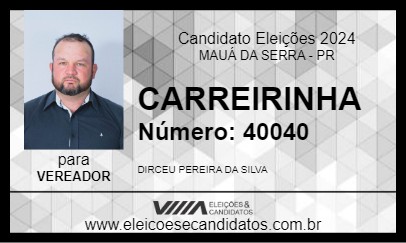 Candidato CARREIRINHA 2024 - MAUÁ DA SERRA - Eleições