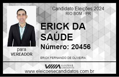 Candidato ERICK DA SAÚDE 2024 - RIO BOM - Eleições