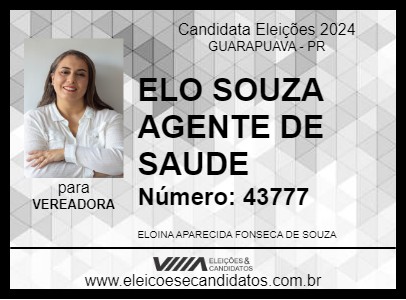 Candidato ELO SOUZA AGENTE DE SAUDE 2024 - GUARAPUAVA - Eleições