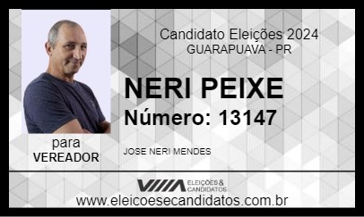 Candidato NERI PEIXE 2024 - GUARAPUAVA - Eleições