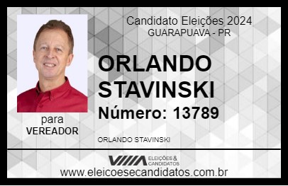 Candidato ORLANDO STAVINSKI 2024 - GUARAPUAVA - Eleições