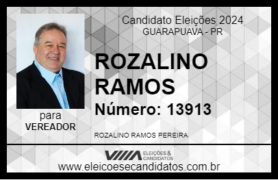 Candidato ROZALINO RAMOS 2024 - GUARAPUAVA - Eleições