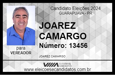 Candidato JOAREZ CAMARGO 2024 - GUARAPUAVA - Eleições