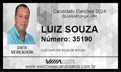 Candidato LUIZ SOUZA 2024 - GUARAPUAVA - Eleições