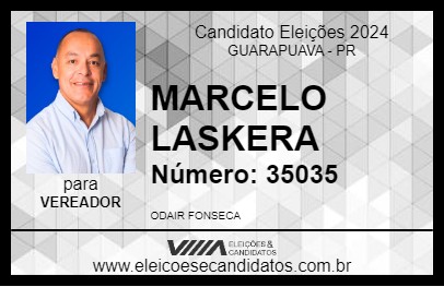 Candidato MARCELO LASKERA 2024 - GUARAPUAVA - Eleições