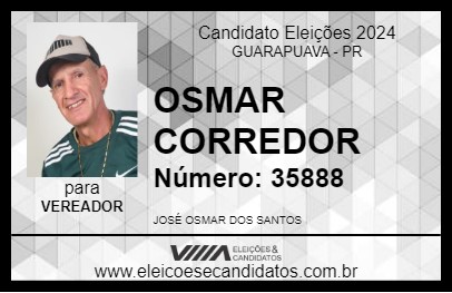 Candidato OSMAR CORREDOR 2024 - GUARAPUAVA - Eleições