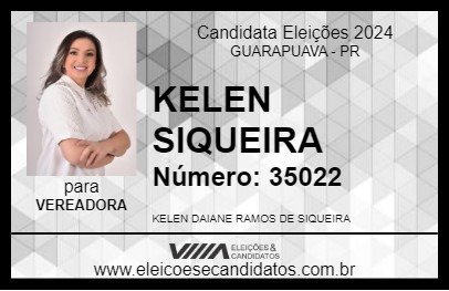 Candidato KELEN SIQUEIRA 2024 - GUARAPUAVA - Eleições