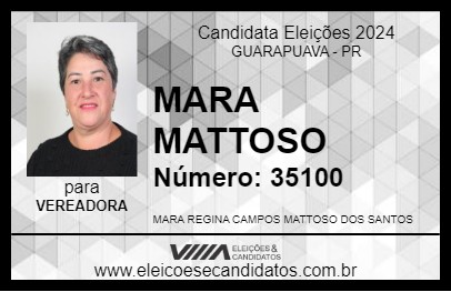 Candidato MARA MATTOSO 2024 - GUARAPUAVA - Eleições