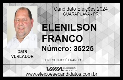 Candidato ELENILSON FRANCO 2024 - GUARAPUAVA - Eleições