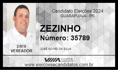 Candidato ZEZINHO 2024 - GUARAPUAVA - Eleições