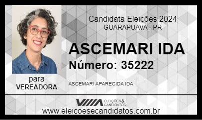 Candidato ASCEMARI IDA 2024 - GUARAPUAVA - Eleições