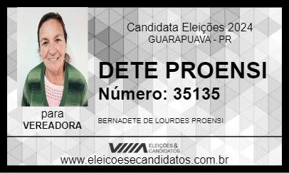 Candidato DETE PROENSI 2024 - GUARAPUAVA - Eleições