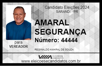 Candidato AMARAL SEGURANÇA 2024 - SARANDI - Eleições