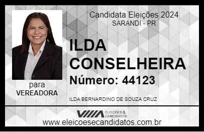 Candidato ILDA CONSELHEIRA 2024 - SARANDI - Eleições