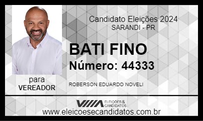 Candidato BATI FINO 2024 - SARANDI - Eleições