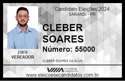 Candidato CLEBER SOARES 2024 - SARANDI - Eleições