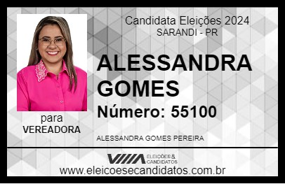 Candidato ALESSANDRA GOMES 2024 - SARANDI - Eleições