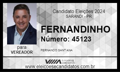 Candidato FERNANDINHO 2024 - SARANDI - Eleições