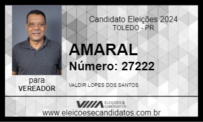 Candidato AMARAL 2024 - TOLEDO - Eleições